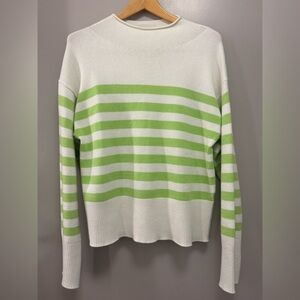 Joe Fresh Women's Sweater in Green and White Stripes.. So Soft!!